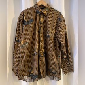 Nautica‎ Bird Duck Button Up Size Large